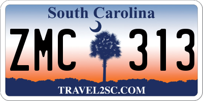 SC license plate ZMC313
