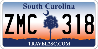 SC license plate ZMC318
