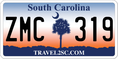 SC license plate ZMC319