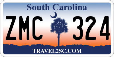 SC license plate ZMC324