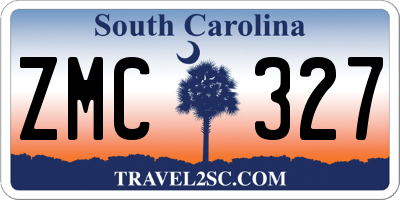 SC license plate ZMC327