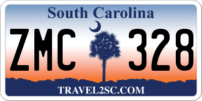 SC license plate ZMC328