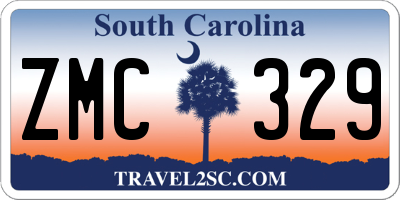 SC license plate ZMC329