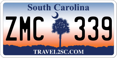 SC license plate ZMC339