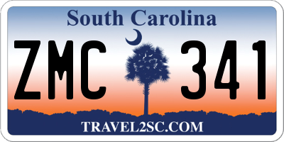 SC license plate ZMC341