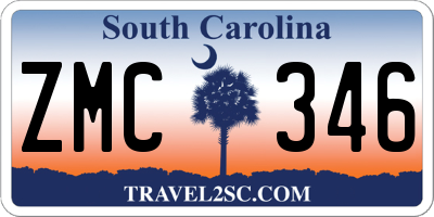 SC license plate ZMC346
