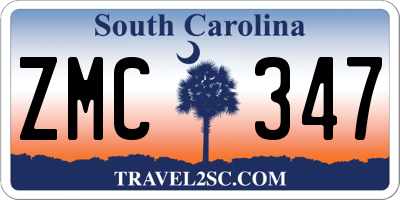 SC license plate ZMC347