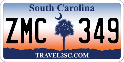SC license plate ZMC349