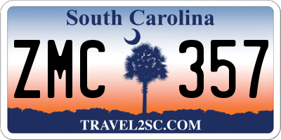 SC license plate ZMC357