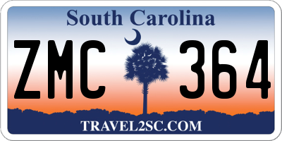 SC license plate ZMC364