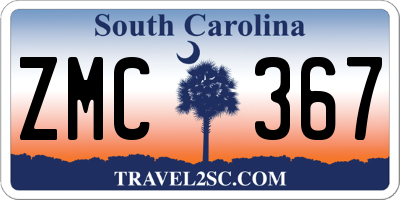 SC license plate ZMC367