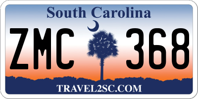 SC license plate ZMC368