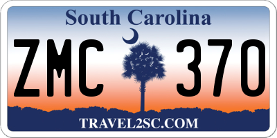 SC license plate ZMC370