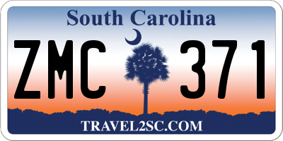 SC license plate ZMC371