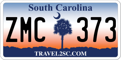 SC license plate ZMC373