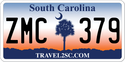 SC license plate ZMC379