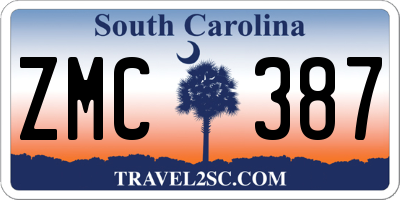SC license plate ZMC387