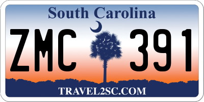 SC license plate ZMC391