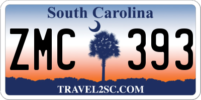 SC license plate ZMC393