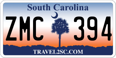 SC license plate ZMC394