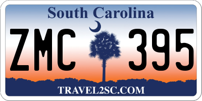 SC license plate ZMC395
