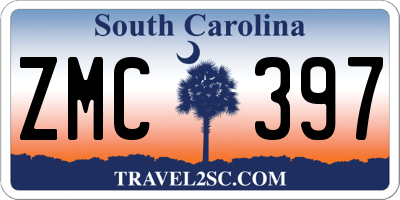 SC license plate ZMC397