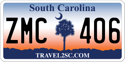 SC license plate ZMC406