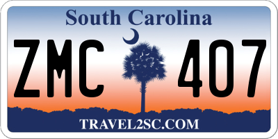 SC license plate ZMC407