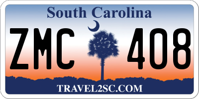 SC license plate ZMC408