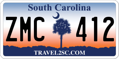 SC license plate ZMC412