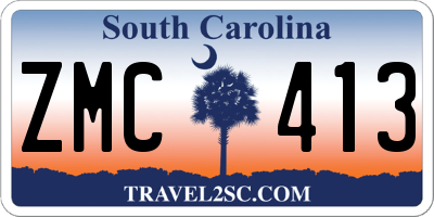 SC license plate ZMC413