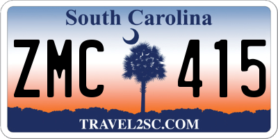 SC license plate ZMC415