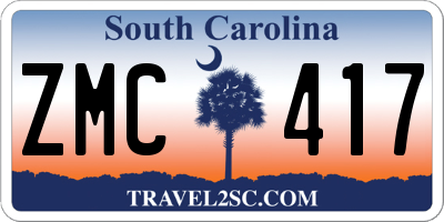 SC license plate ZMC417