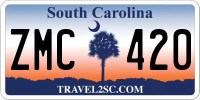 SC license plate ZMC420