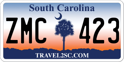 SC license plate ZMC423