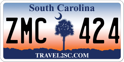 SC license plate ZMC424