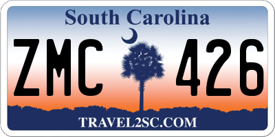 SC license plate ZMC426