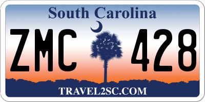SC license plate ZMC428