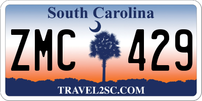 SC license plate ZMC429