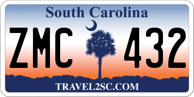 SC license plate ZMC432