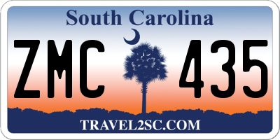 SC license plate ZMC435