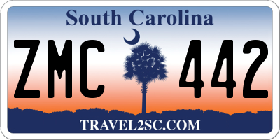 SC license plate ZMC442