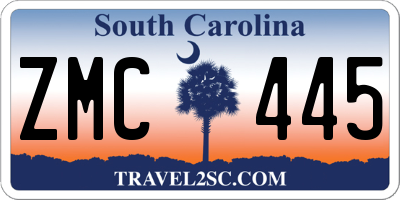 SC license plate ZMC445