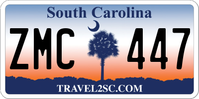 SC license plate ZMC447