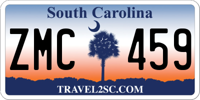 SC license plate ZMC459