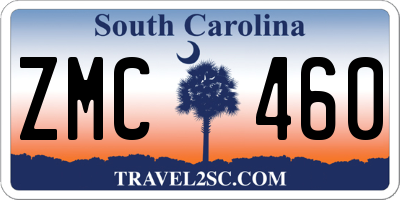SC license plate ZMC460