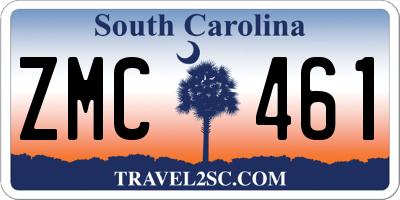 SC license plate ZMC461