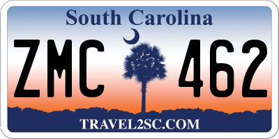 SC license plate ZMC462