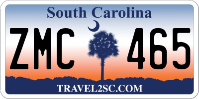 SC license plate ZMC465