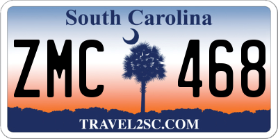 SC license plate ZMC468